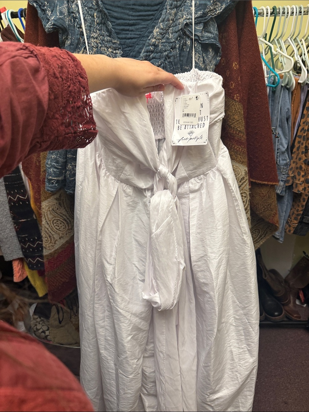 NWT Free People Jayde Wide Leg Bridal Jumpsuit Size M $250 - Picture 8 of 9